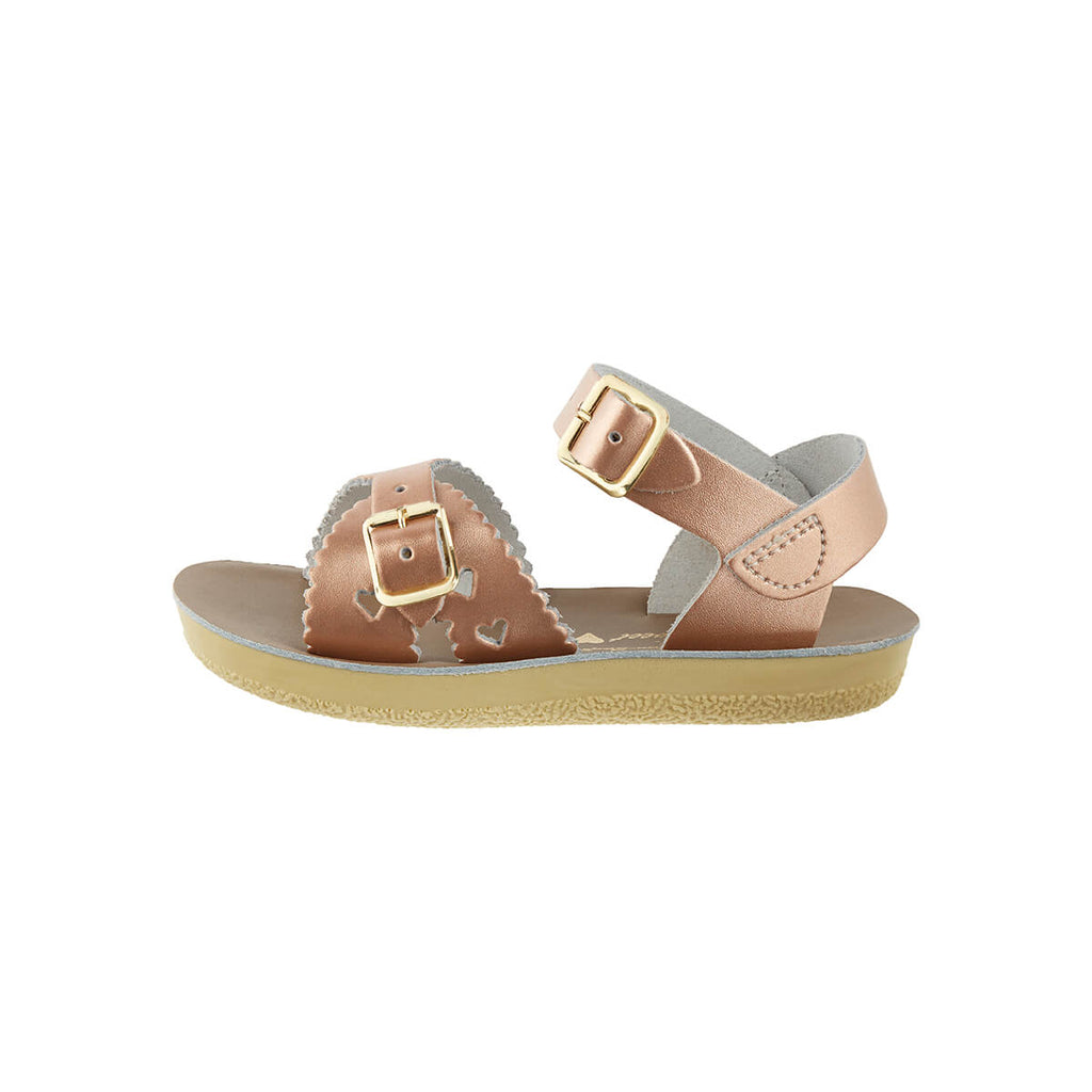 Sweetheart Sandals in Rose Gold by Salt-Water