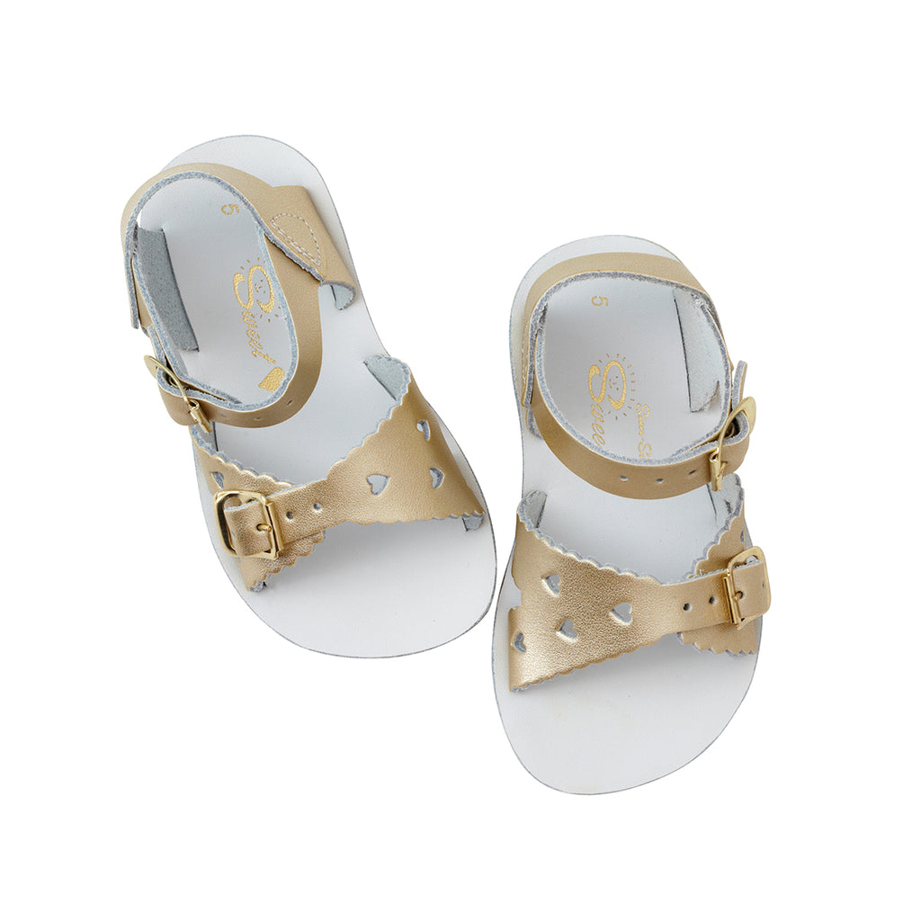 Sweetheart Sandals in Gold by Salt-Water