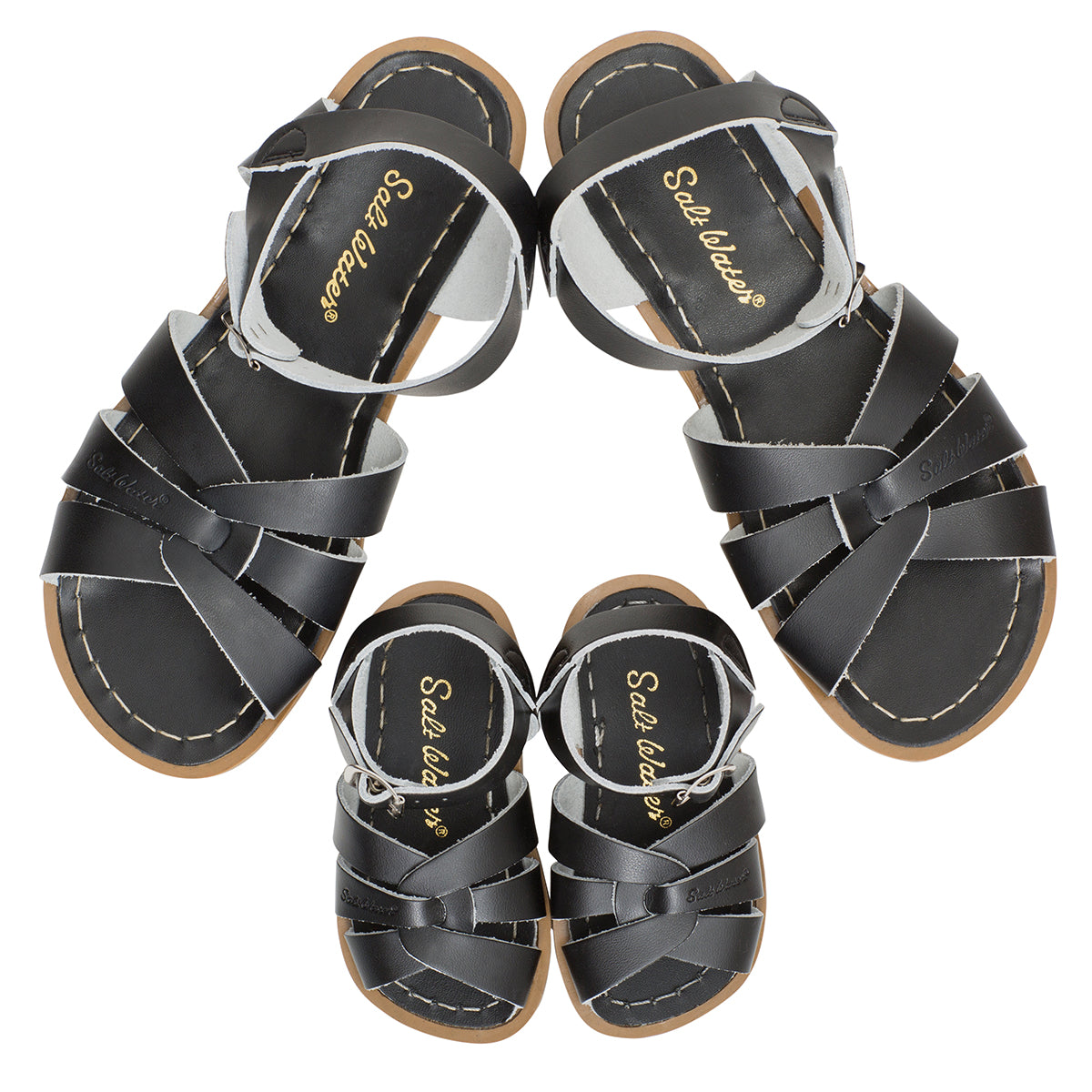 Original Sandals in Black by Salt-Water