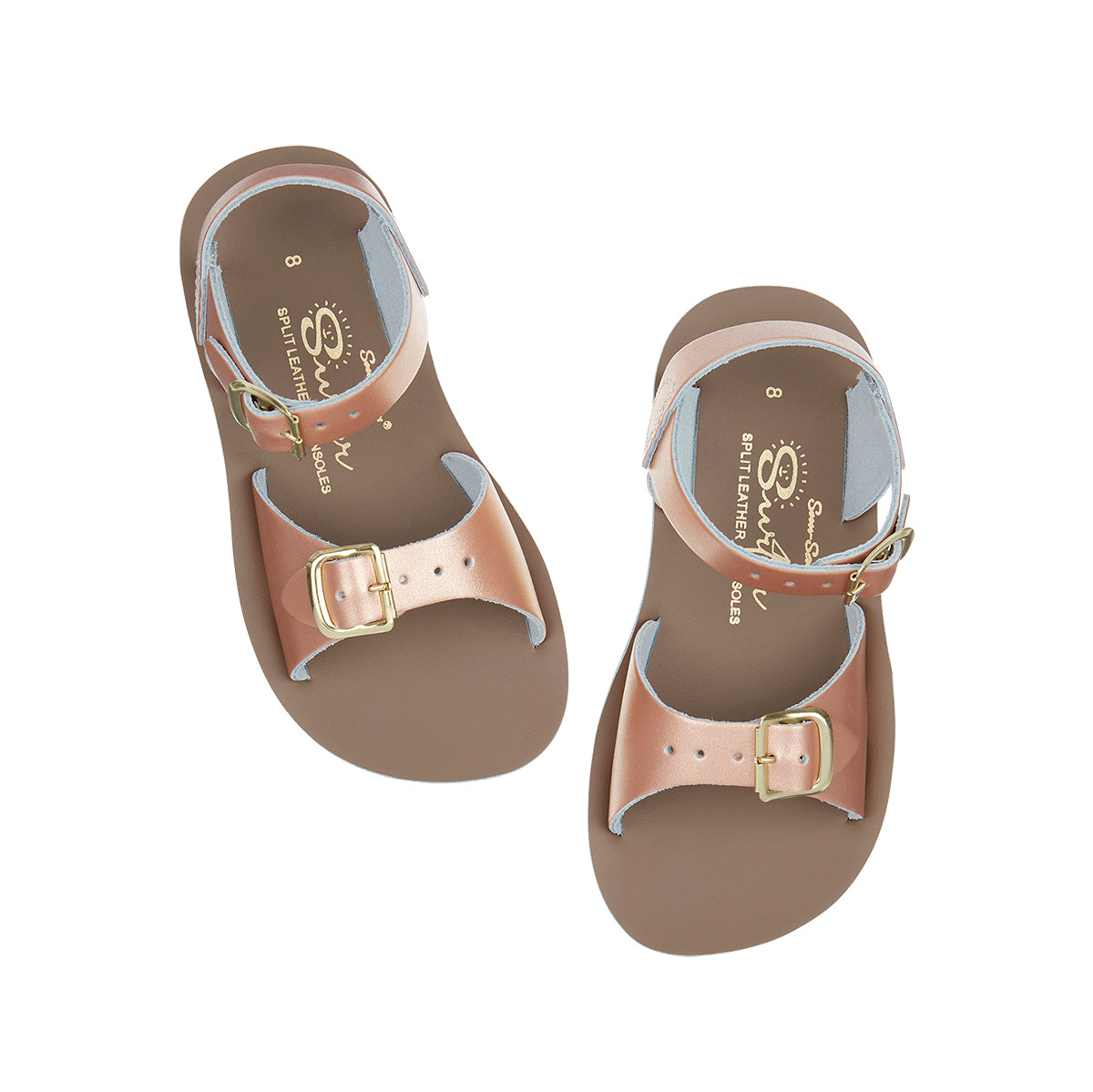 Surfer Sandals in Rose Gold by Salt-Water