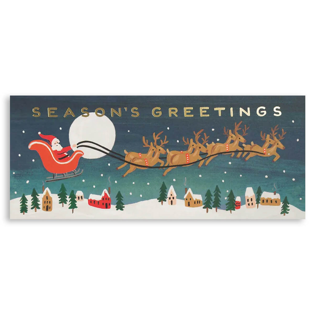 Santas Sleigh Christmas Greetings Card By Rifle Paper Co.
