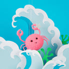 Pink Crab Hanging Christmas Felt Decoration by Sass & Belle