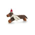 Sausage Dog in Santa Hat Felt Hanging Decoration by Amica