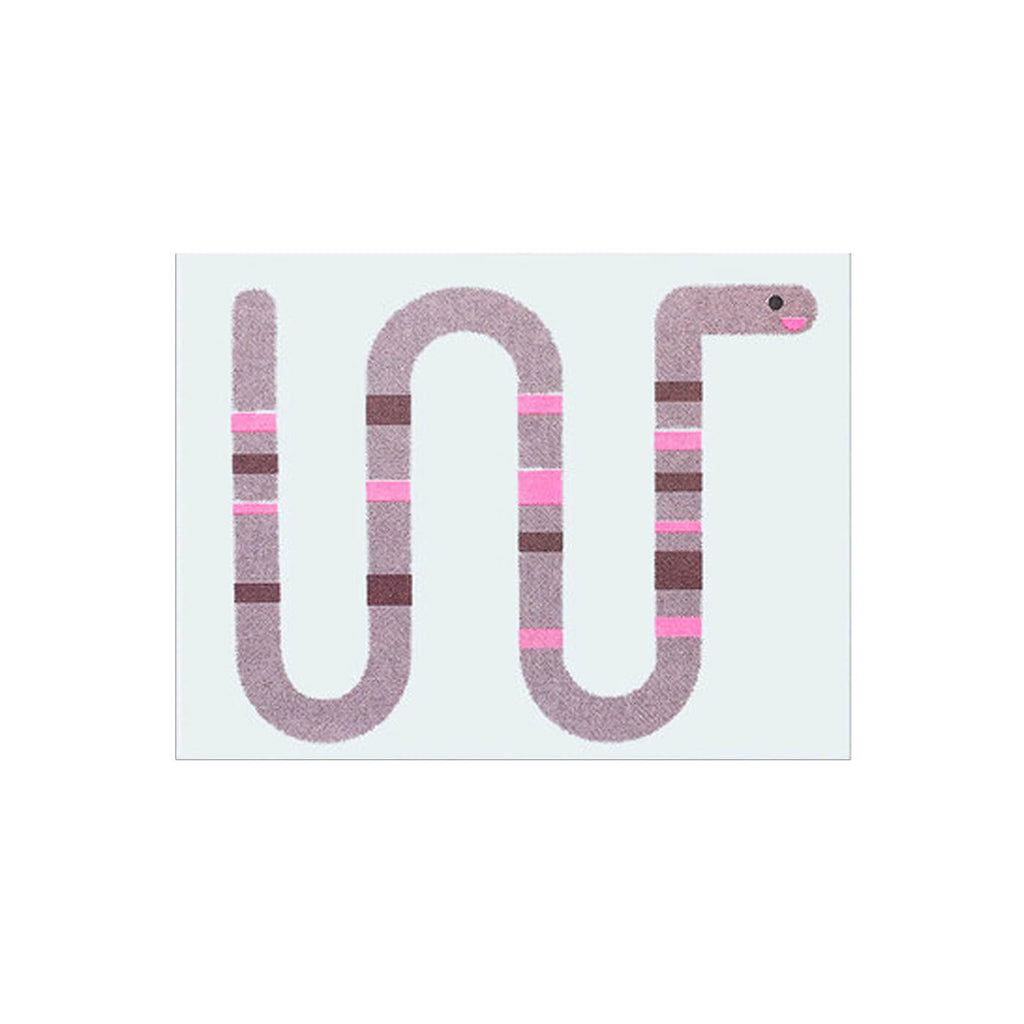 Earthworm Mini Greetings Card by Scout Editions