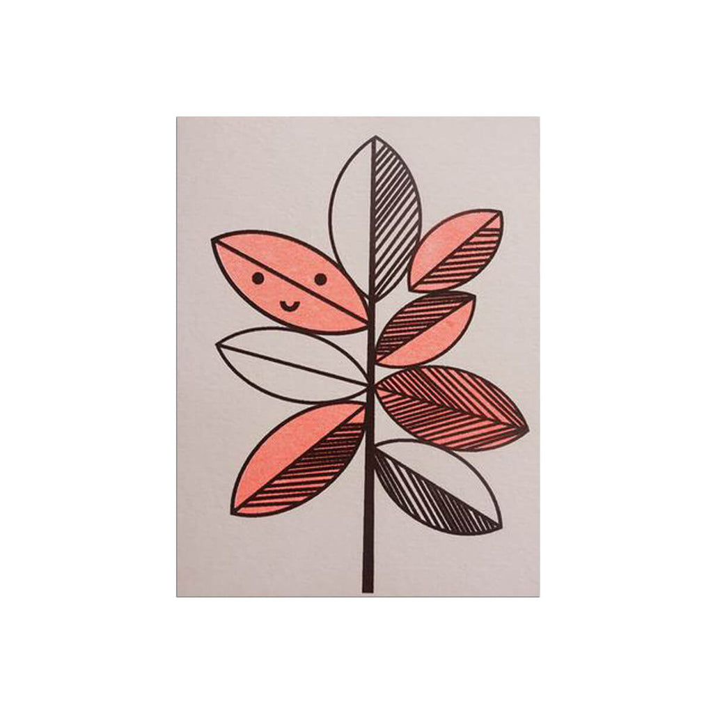 Rubber Plant Mini Greetings Card by Scout Editions