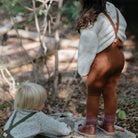 Footed Tights With Braces in Cinnamon by Silly Silas