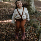 Footed Tights With Braces in Cinnamon by Silly Silas