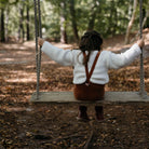 Footed Tights With Braces in Cinnamon by Silly Silas