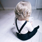 Footed Tights With Braces in Classic Black by Silly Silas