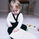 Footed Tights With Braces in Classic Black by Silly Silas