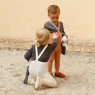 Footed Tights With Braces in Cream Blend by Silly Silas