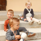 Footed Tights With Braces in Cream Blend by Silly Silas