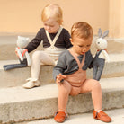 Footed Tights With Braces in Cream Blend by Silly Silas