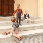 Footed Tights With Braces in Dark Grey Blend by Silly Silas