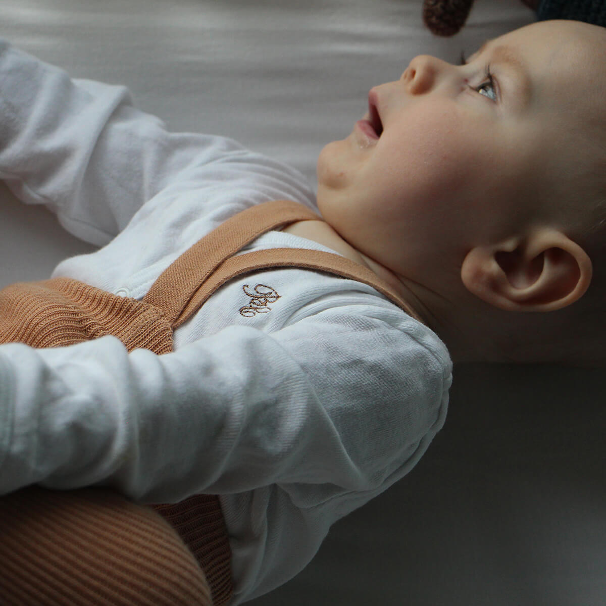 Footed Tights With Braces in Light Brown by Silly Silas