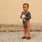 Footed Tights With Braces in Light Brown by Silly Silas