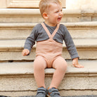 Footed Tights With Braces in Light Brown by Silly Silas