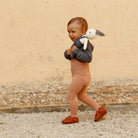 Footed Tights With Braces in Light Brown by Silly Silas