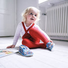 Footed Tights With Braces in Love Red by Silly Silas