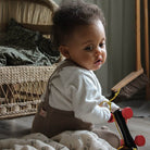 Footed Tights With Braces in Peanut Blend by Silly Silas