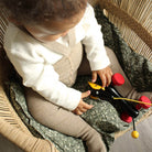 Footed Tights With Braces in Peanut Blend by Silly Silas