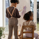 Footless Tights With Braces in Charcoaly Brown by Silly Silas