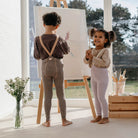 Footless Tights With Braces in Charcoaly Brown by Silly Silas