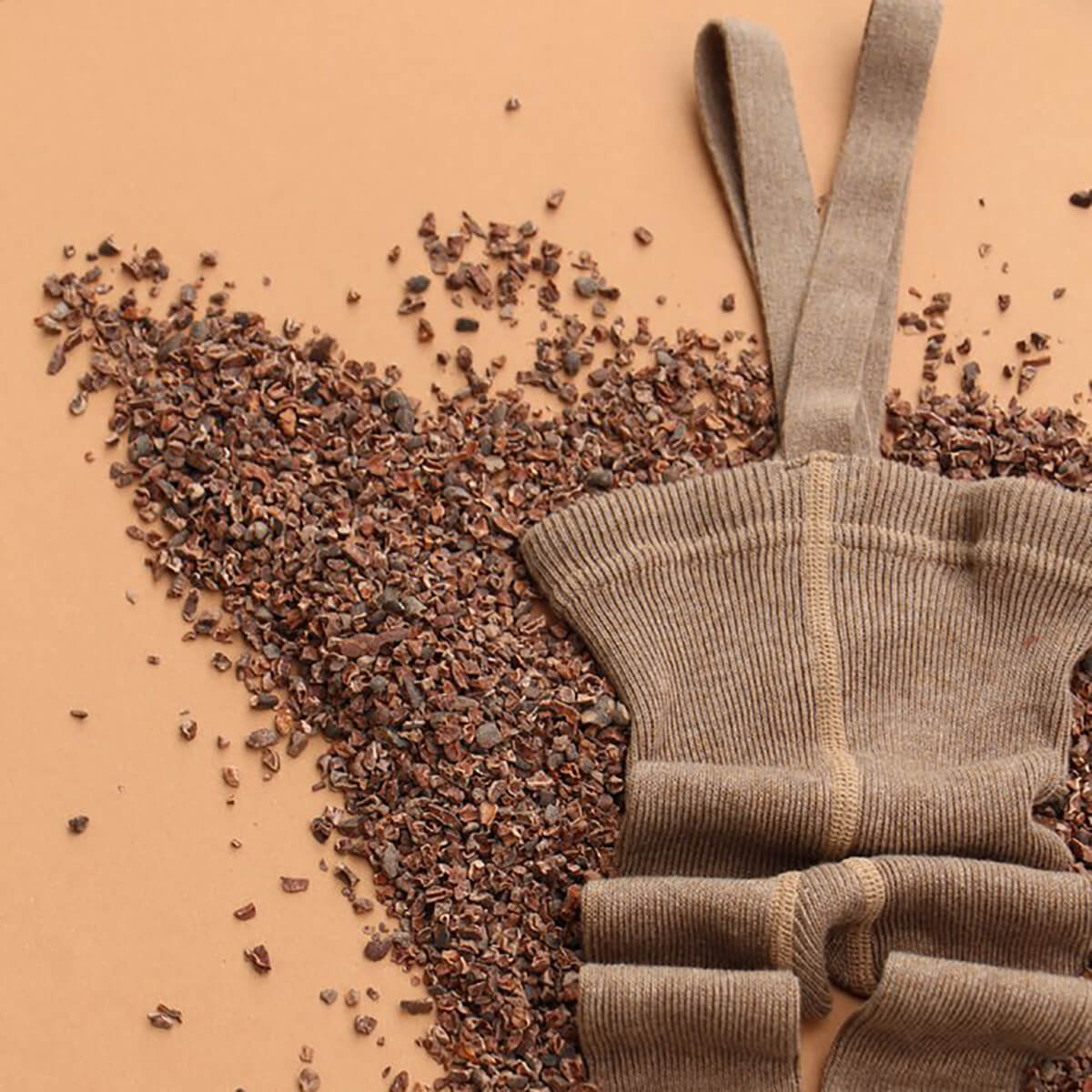 Footless Tights With Braces in Cacao Blend by Silly Silas