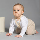 Footless Tights With Braces in Cream Blend by Silly Silas