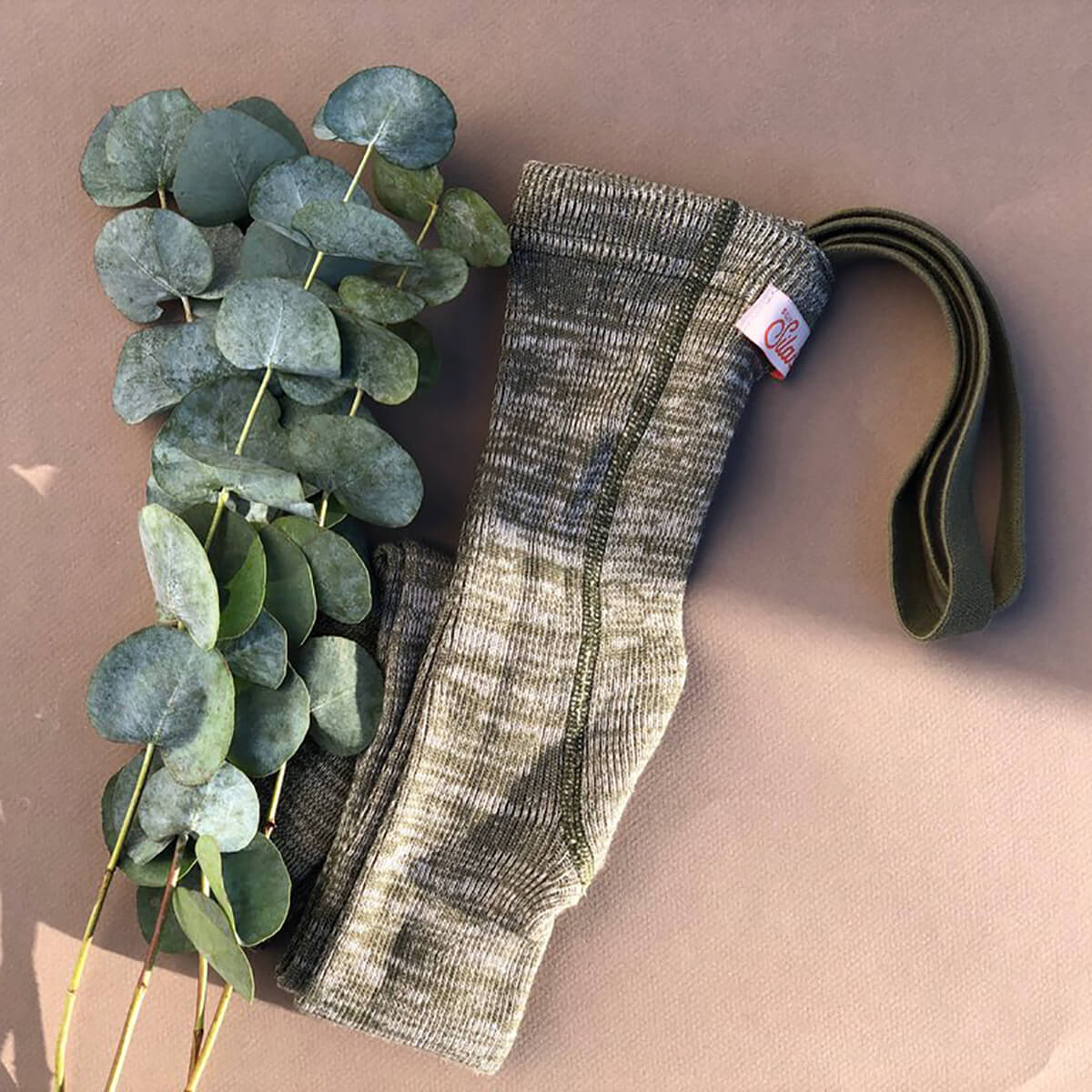 Footless Tights With Braces in Creamy Olive by Silly Silas