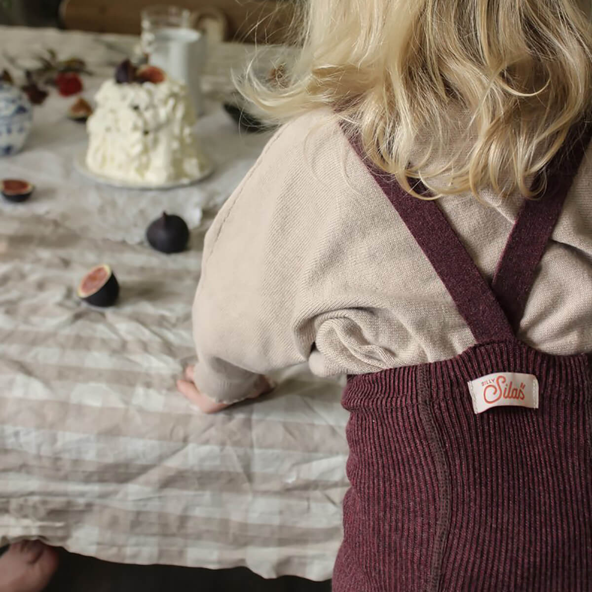 Footless Tights With Braces in Fig Blend by Silly Silas