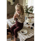 Footless Tights With Braces in Fig Blend by Silly Silas