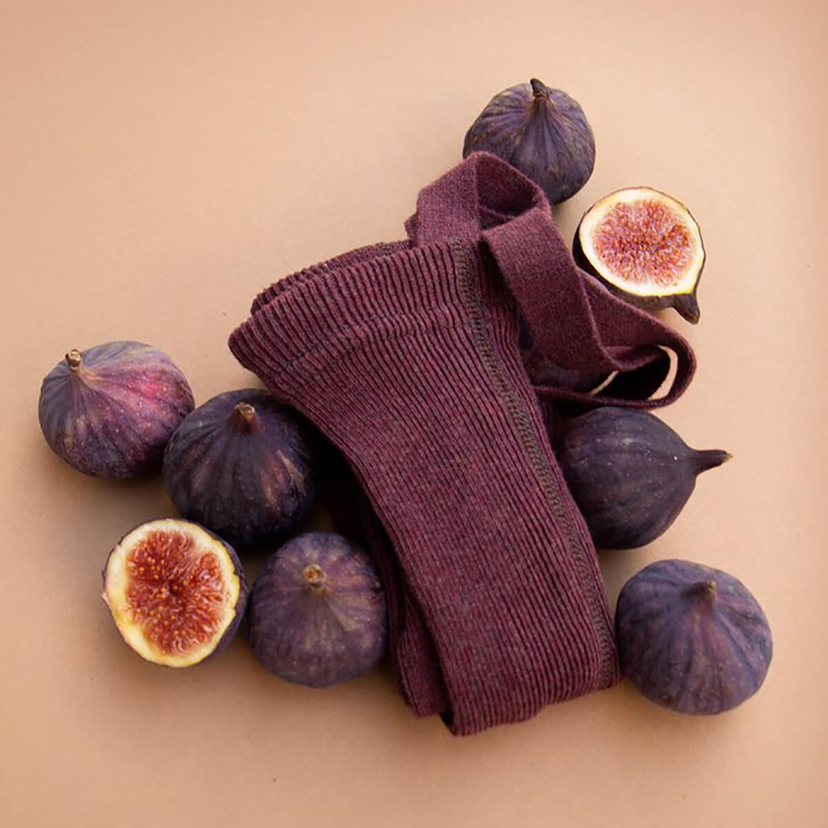 Footless Tights With Braces in Fig Blend by Silly Silas