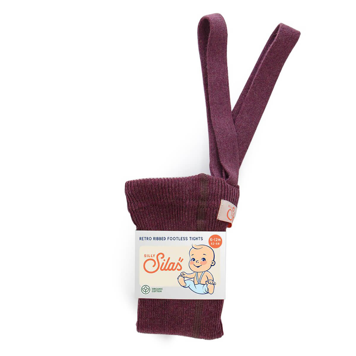 Footless Tights With Braces in Fig Blend by Silly Silas