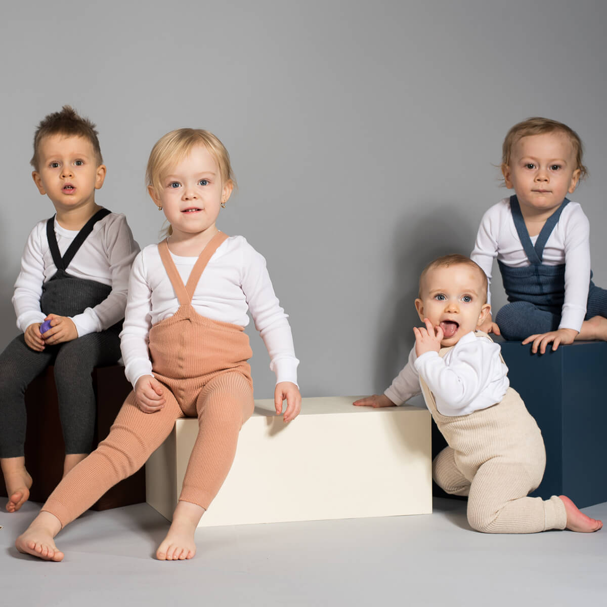 Footless Tights With Braces in Light Brown by Silly Silas