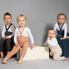 Footless Tights With Braces in Light Brown by Silly Silas