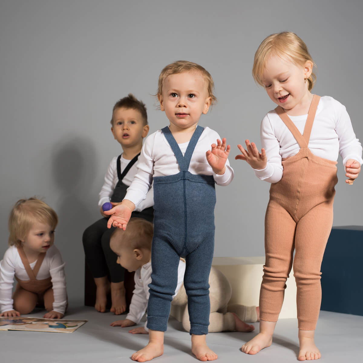 Footless Tights With Braces in Light Brown by Silly Silas