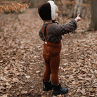 Teddy Warmy Footed Tights With Braces in Cinnamon by Silly Silas