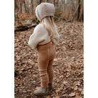 Teddy Warmy Footed Tights With Braces in Light Brown by Silly Silas