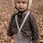 Teddy Warmy Footed Tights With Braces in Pearl Grey by Silly Silas