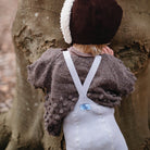 Teddy Warmy Footed Tights With Braces in Pearl Grey by Silly Silas