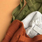 Teddy Warmy Footless Tights With Braces in Olive by Silly Silas