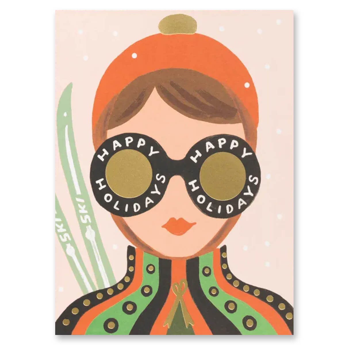 Ski Girl Christmas Greetings Card By Rifle Paper Co.