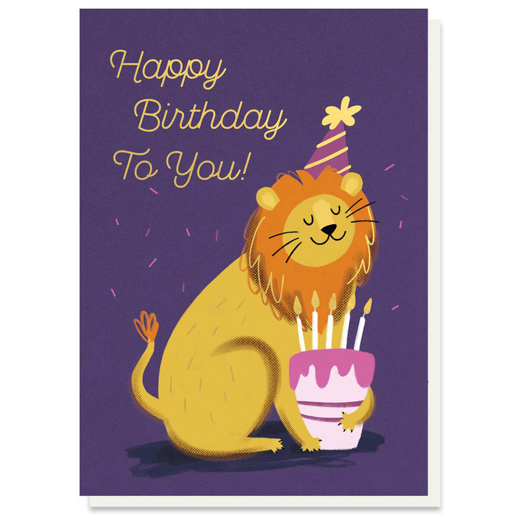 Birthday Lion Greetings Card by Stormy Knight