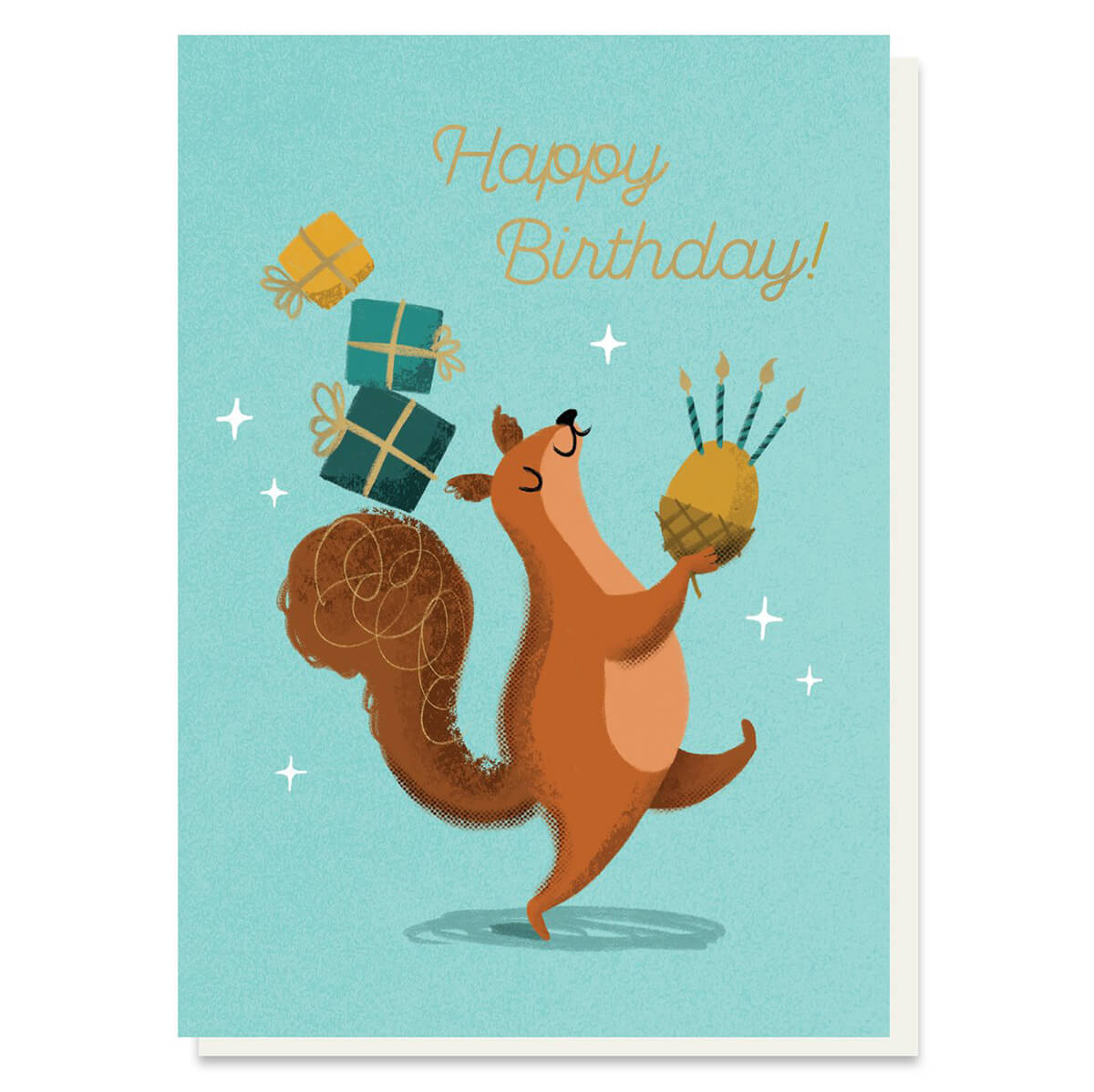 Nutty Squirrel Birthday Greetings Card by Stormy Knight