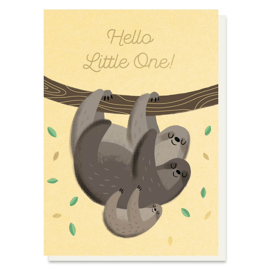Baby Sloth Greetings Card by Stormy Knight