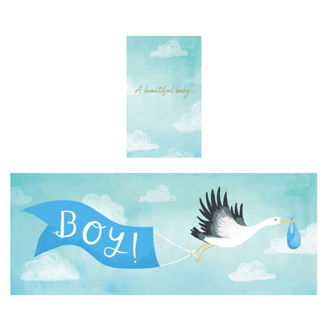 Beautiful Baby Boy Expanding Card by Stormy Knight