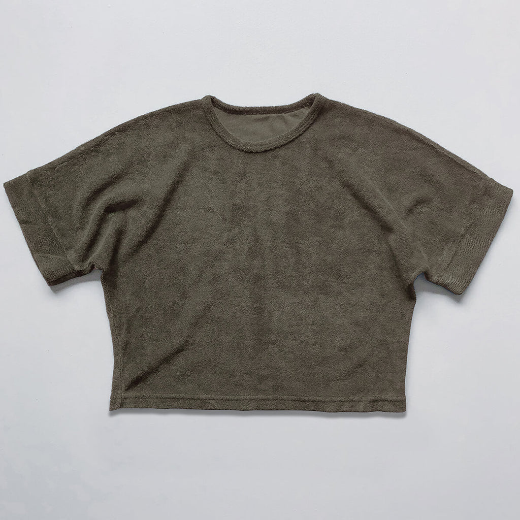 The Oversized Terry Top in Olive by The Simple Folk