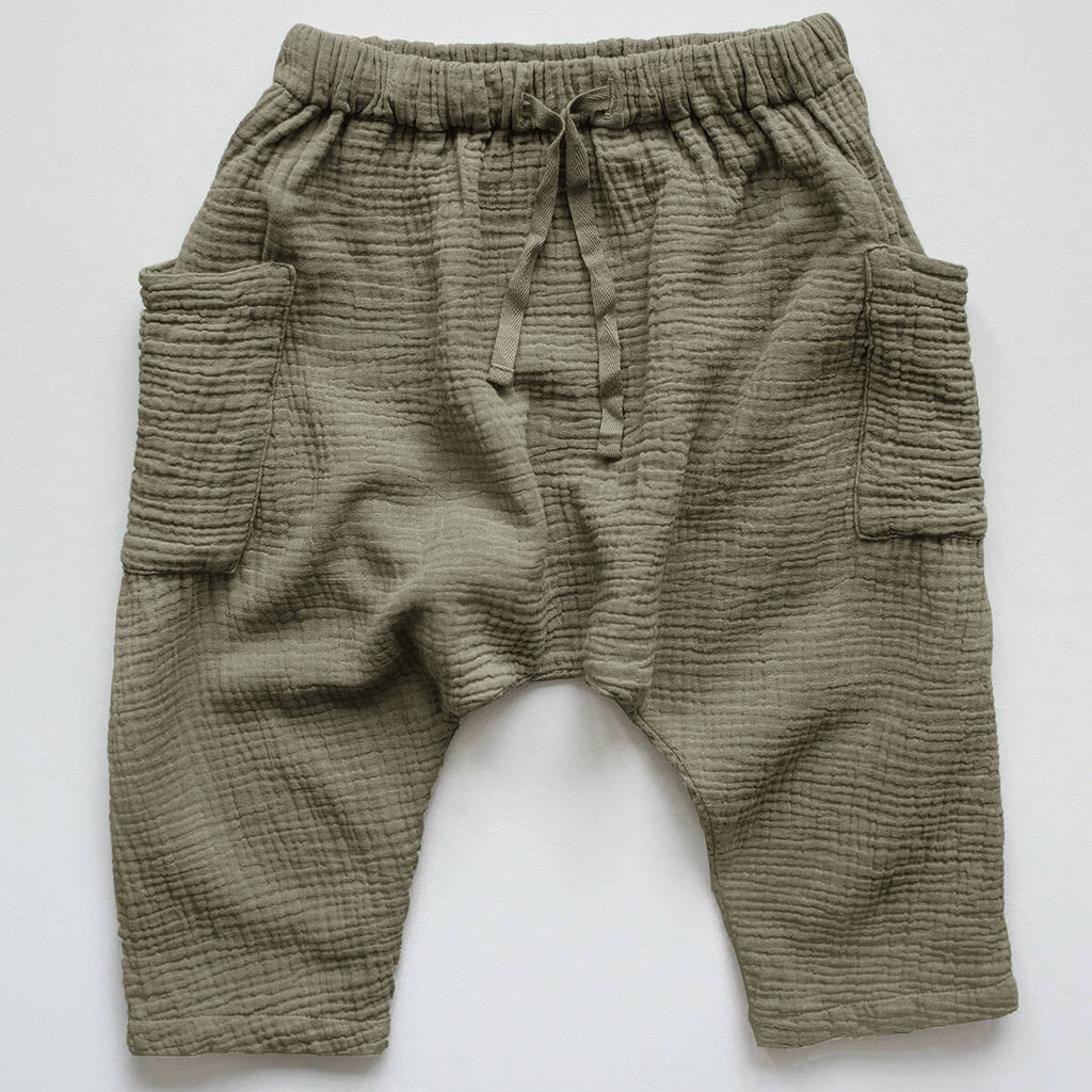 The Muslin Trouser in Sage by The Simple Folk
