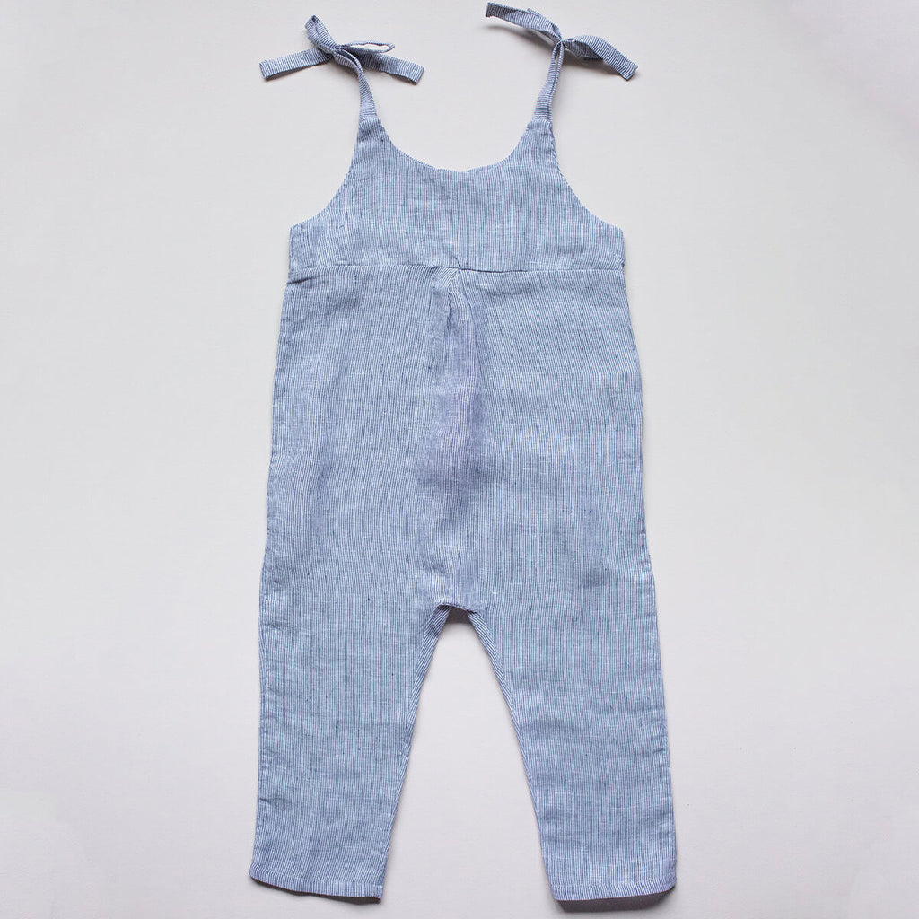 The Greta Overall in French Stripe by The Simple Folk